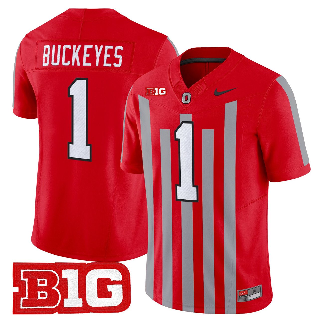 Buckeyes Jersey #1 Ohio State Buckeyes Throwback Vapor Limited Stitched