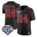 Buckeyes Jersey #614 Ohio State 2025 Cotton Bowl Patch Vapor Stitched