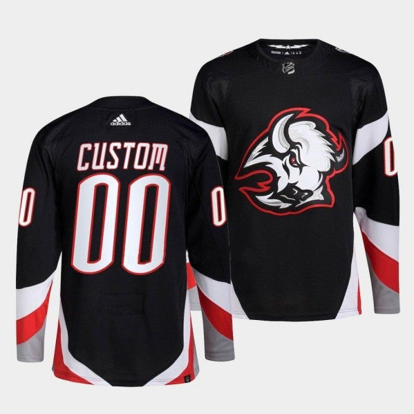 Buffalo Sabres Custom Black 2022-23 Stitched Jersey