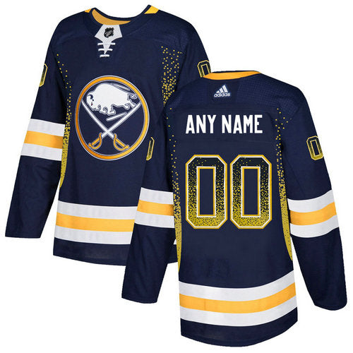 Buffalo Sabres Navy Customized Drift Fashion Jersey Stitched