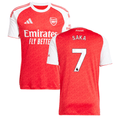 Bukayo Saka #7 Arsenal 2025-26 Home Jersey – Red