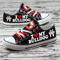 Bulldog Canvas Sneakers Shoes For Men Women Fans