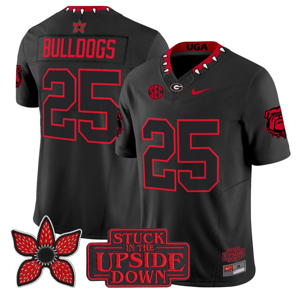 Bulldogs Jersey #25 Georgia Bulldogs Stranger Things Edition Vapor Stitched