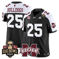 Bulldogs Jersey #25 Mississippi State Bulldogs 2025 Egg Bowl Stitched