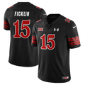 Byrd Ficklin Jersey #15 Utah Football 2025 Dark Mode Limited Stitched