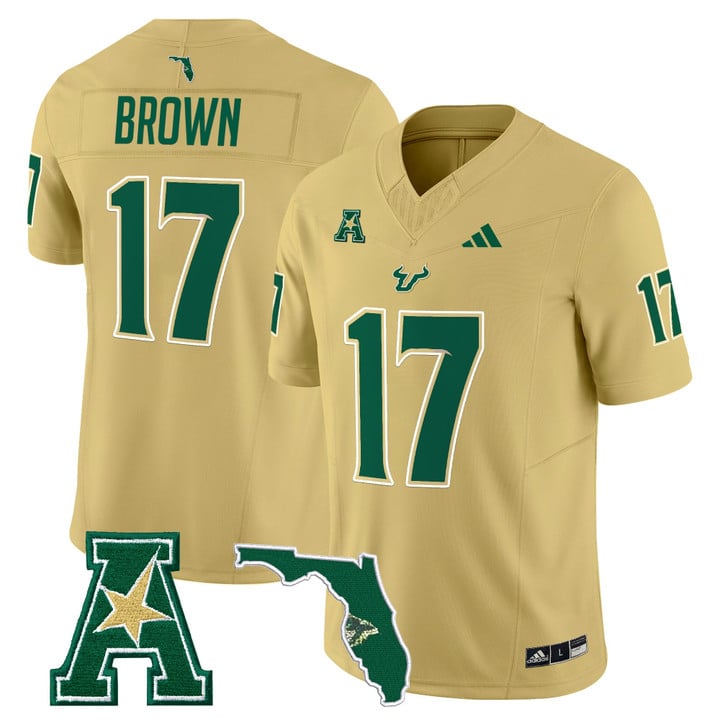 Byrum Brown Jersey #17 South Florida Bulls 2025 Vapor Limited Stitched