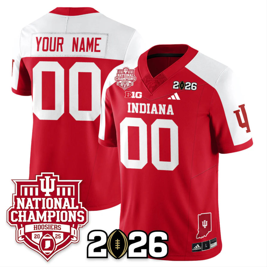 Custom Indiana Hoosiers Jersey 2025 National Champions Patch Stitched