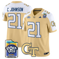 Calvin Johnson Jersey #21 Georgia Tech Jackets Pop-Tarts Bowl Stitched