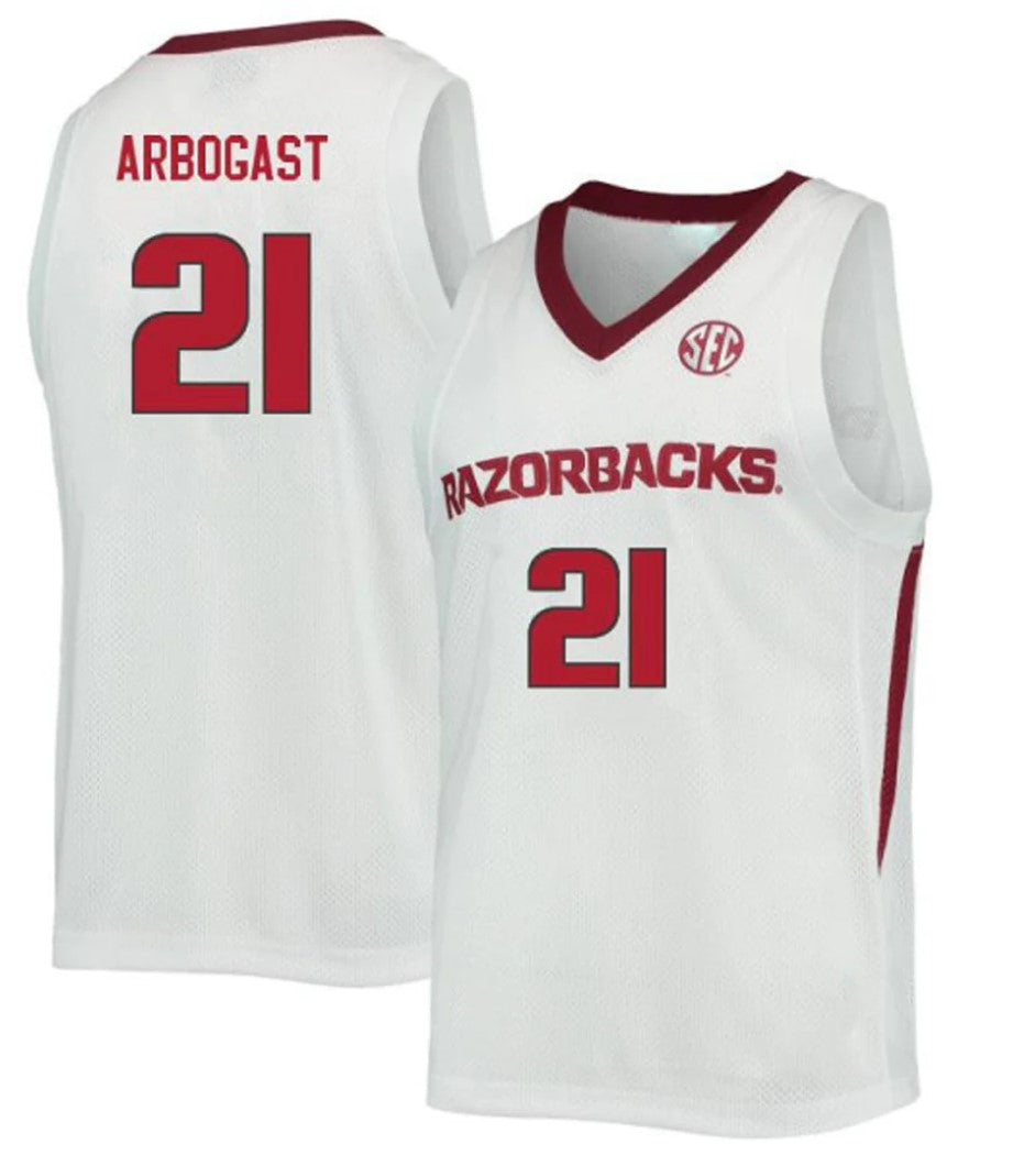 Cade Arbogast Jersey Arkansas Razorbacks College Basketball #21