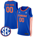 Custom Florida Gators Jersey Name, Number 2024 Swingman Basketball White Gold