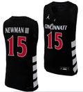 Cincinnati Bearcats John Newman III Jersey #15 Black Basketball Unisex Replica
