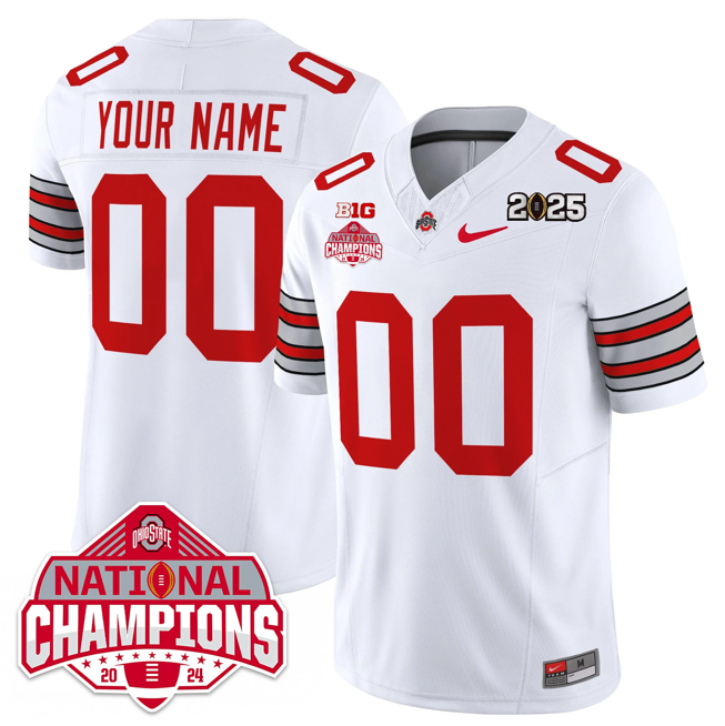 Custom Ohio State Jersey Heritage Stripe 2025 CFP Patch National Champions