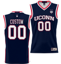 Custom UConn Huskies Jersey Name and Number NIL College Basketball Lightweight White