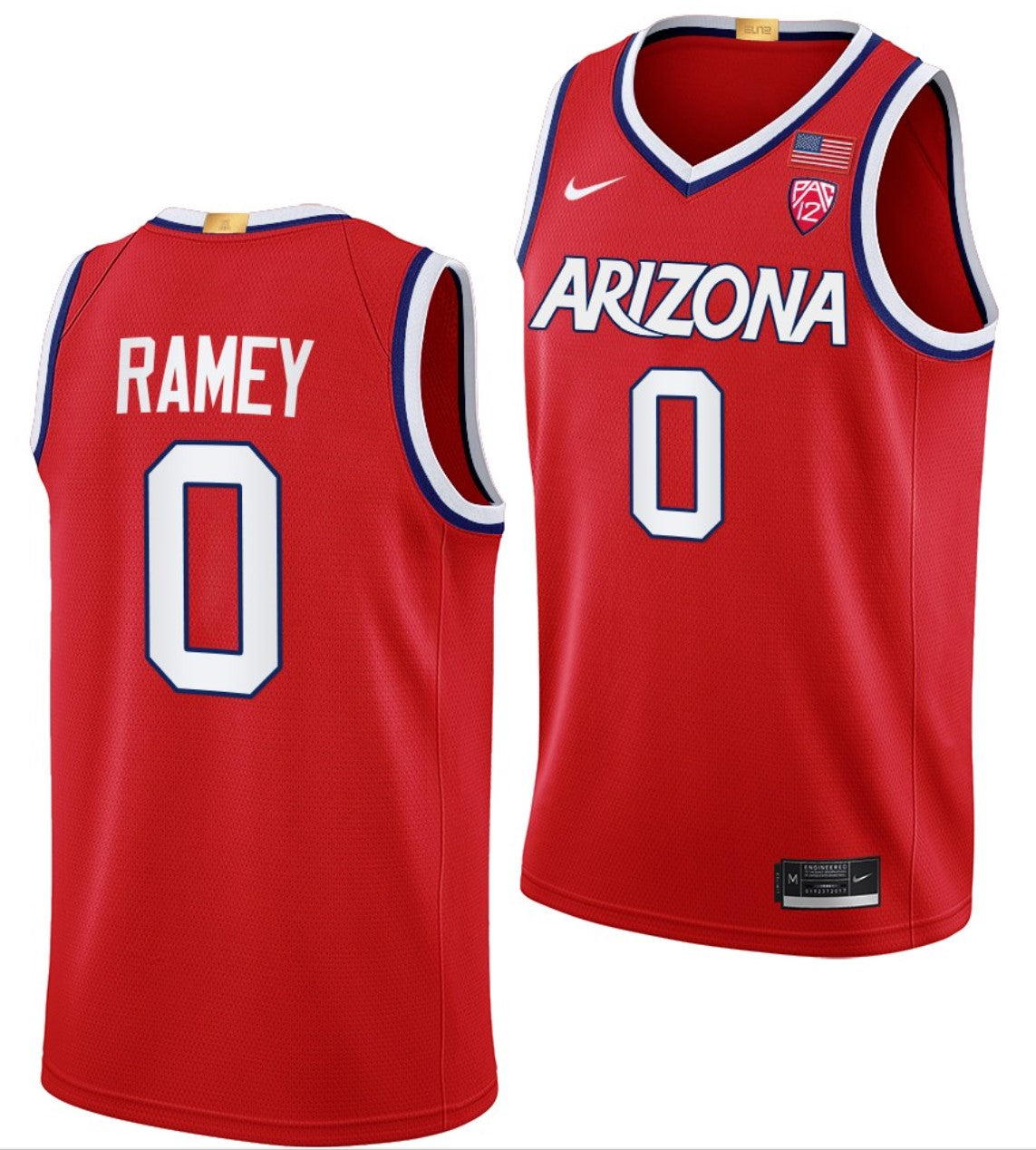 Courtney Ramey Jersey Arizona Wildcats College Basketball Maui Invitational Champs #0