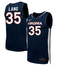Carter Lang Jersey #35 Virginia Cavaliers NIL Basketball Navy