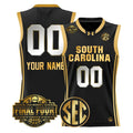 Custom South Carolina Gamecocks Jersey 2026 Final Four Stitched Black Gold