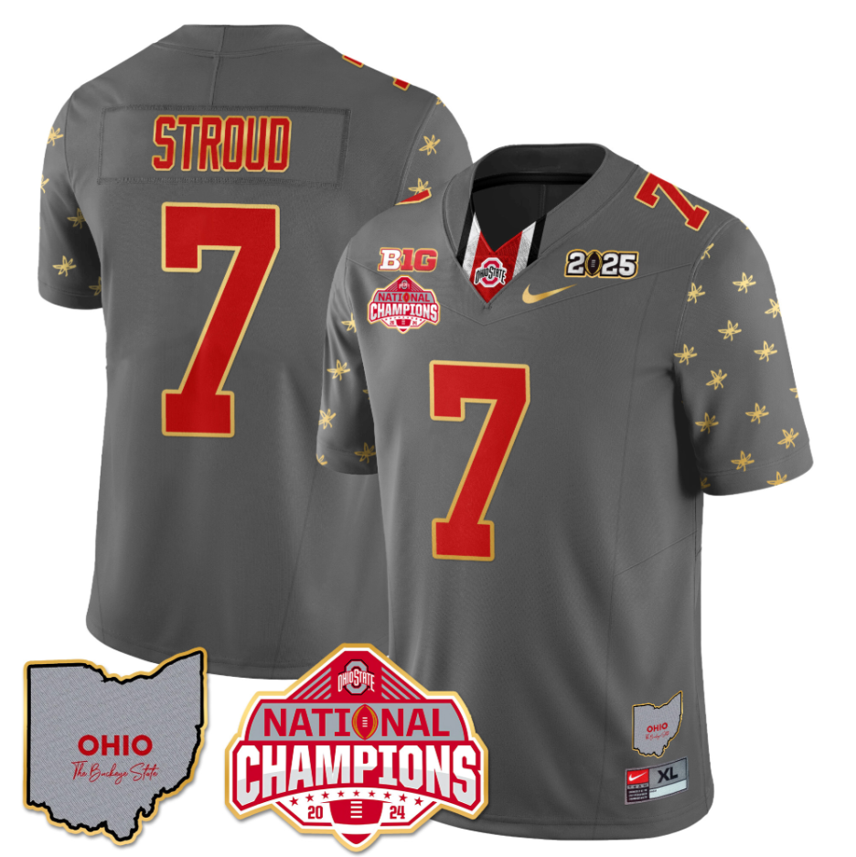 C J Stroud Jersey #7 Ohio State National Champions 2025 Patch