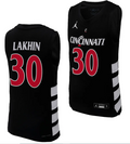 Cincinnati Bearcats Viktor Lakhin Jersey #30 Black Basketball Unisex Replica