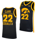 Caitlin Clark Jersey Iowa Hawkeyes College Basketball Equality Black #22