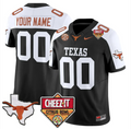 Custom Texas Longhorns Jersey 2025 State Map Citrus Bowl Patch Stitched