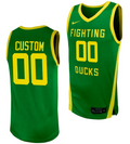 Custom Oregon Ducks Jersey Name and Number Replica College Basketball uniform Green