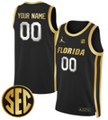 Custom Florida Gators Jersey Name, Number 2024 Swingman Basketball Black Gold