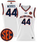 Chris Morris Jersey #44 Auburn Tigers 2024 Lightweight Basketball White
