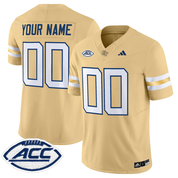 Custom Georgia Tech Yellow Jackets Jersey 2025 Vapor Limited Stitched
