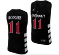 Cincinnati Bearcats Sam Rodgers Jersey #11 Black Basketball Unisex Replica