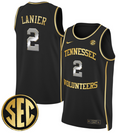 Chaz Lanier Jersey #2 Tennessee Vols 2024 Swingman Basketball Black Gold