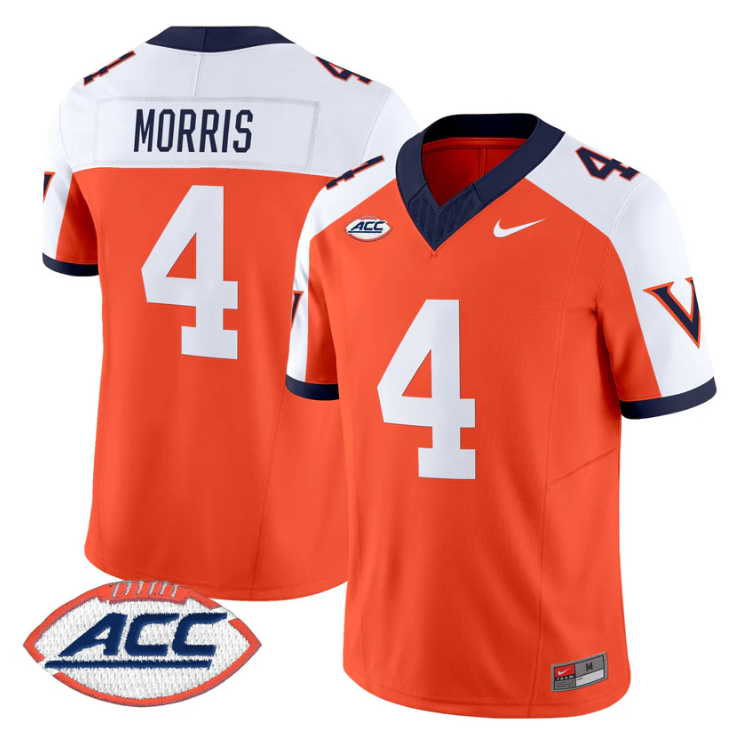 Chandler Morris Jersey #4 Virginia Cavaliers 1995 Throwbacks Stitched