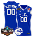 Custom Duke Blue Devils Jersey 2025 Final Four Patch Basketball Stitched Royal
