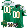 Custom Notre Dame Jersey Name, Number 2025 CFP Final Patch V3 Stitched