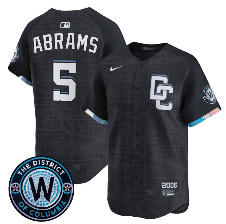 CJ Abrams Jersey #5 Washington Nationals 2025 City Connect Vapor Premier Limited Stitched