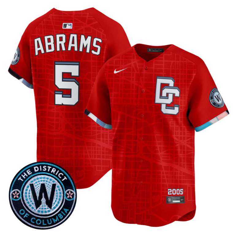 CJ Abrams Jersey #5 Washington Nationals 2025 City Connect Vapor Premier Limited Stitched