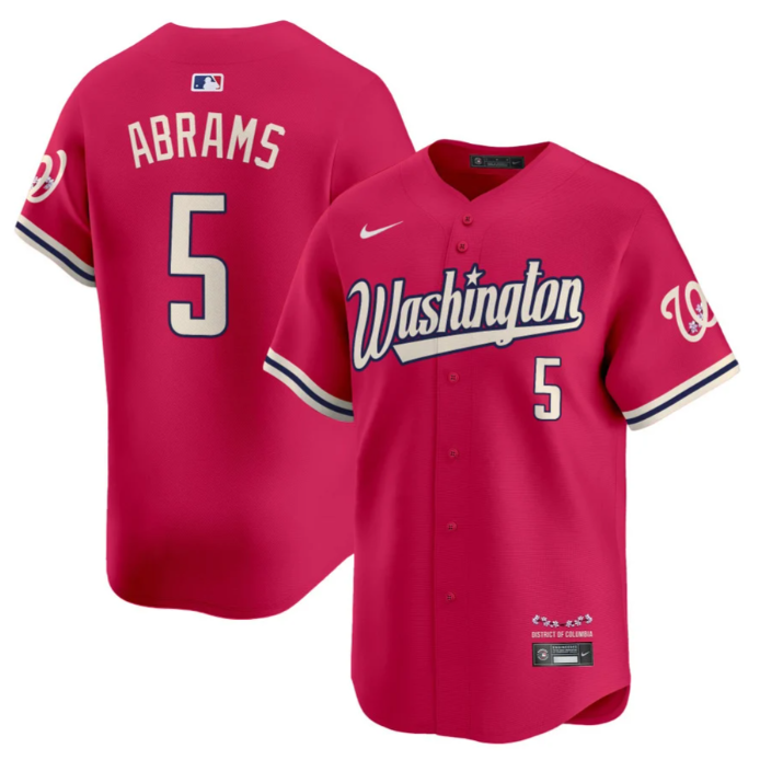 CJ Abrams Jersey #5 Washington Nationals Vapor Limited All Stitched