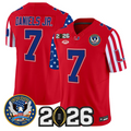 CJ Daniels Jersey #7 Miami Hurricanes America 250 Edition 2026 CFP Patch Stitched