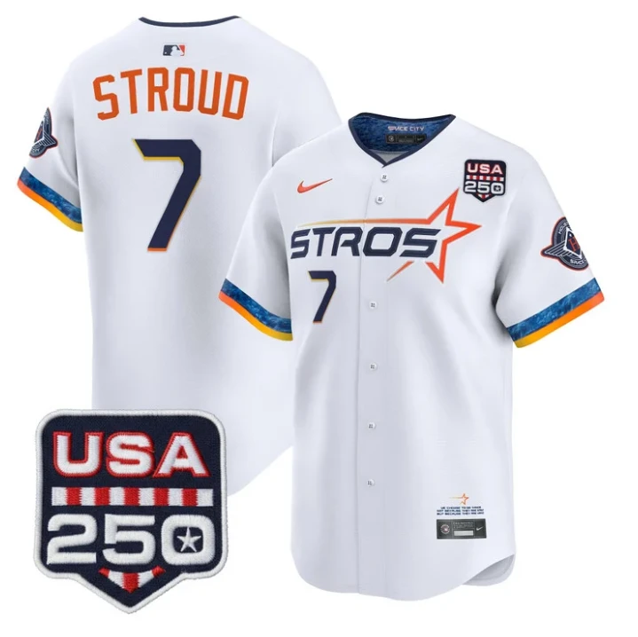CJ Stroud Jersey #7 Houston Astros 250 USA Patch Limited Stitched