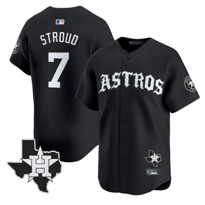 CJ Stroud Jersey #7 Houston Astros Old English Edition Stitched
