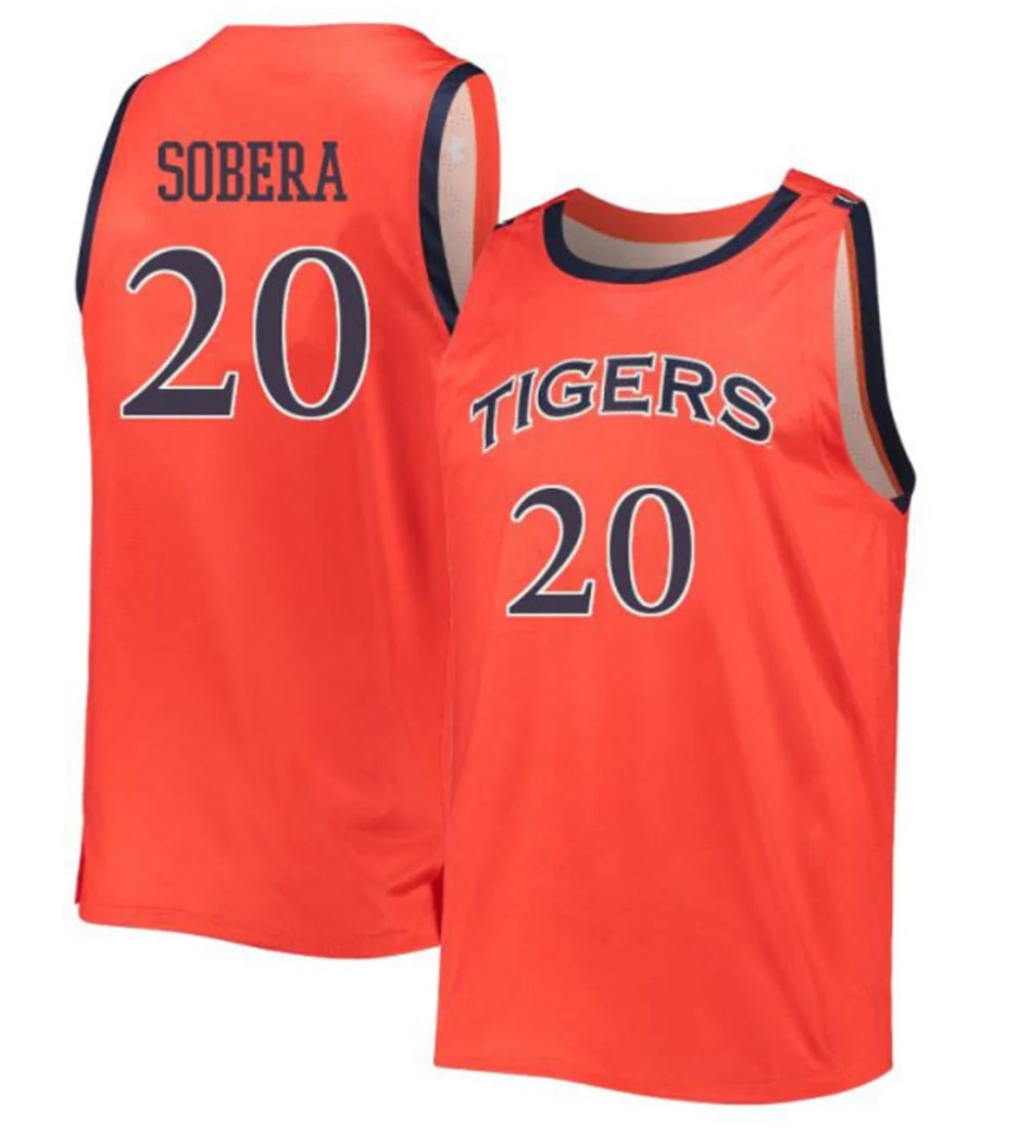 Carter Sobera Jersey Auburn Tigers College Basketball #20
