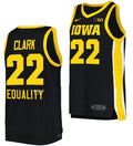 Caitlin Clark Jersey Iowa Hawkeyes College Basketball Black Equality #22