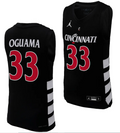 Cincinnati Bearcats Ody Oguama Jersey #33 Black Basketball Unisex Replica