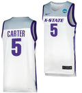 Cam Carter Jersey Kansas State Wildcats College Basketball 2023 NCAA March Madness White #5