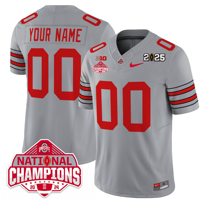 Custom Ohio State Jersey Heritage Stripe 2025 CFP Patch National Champions