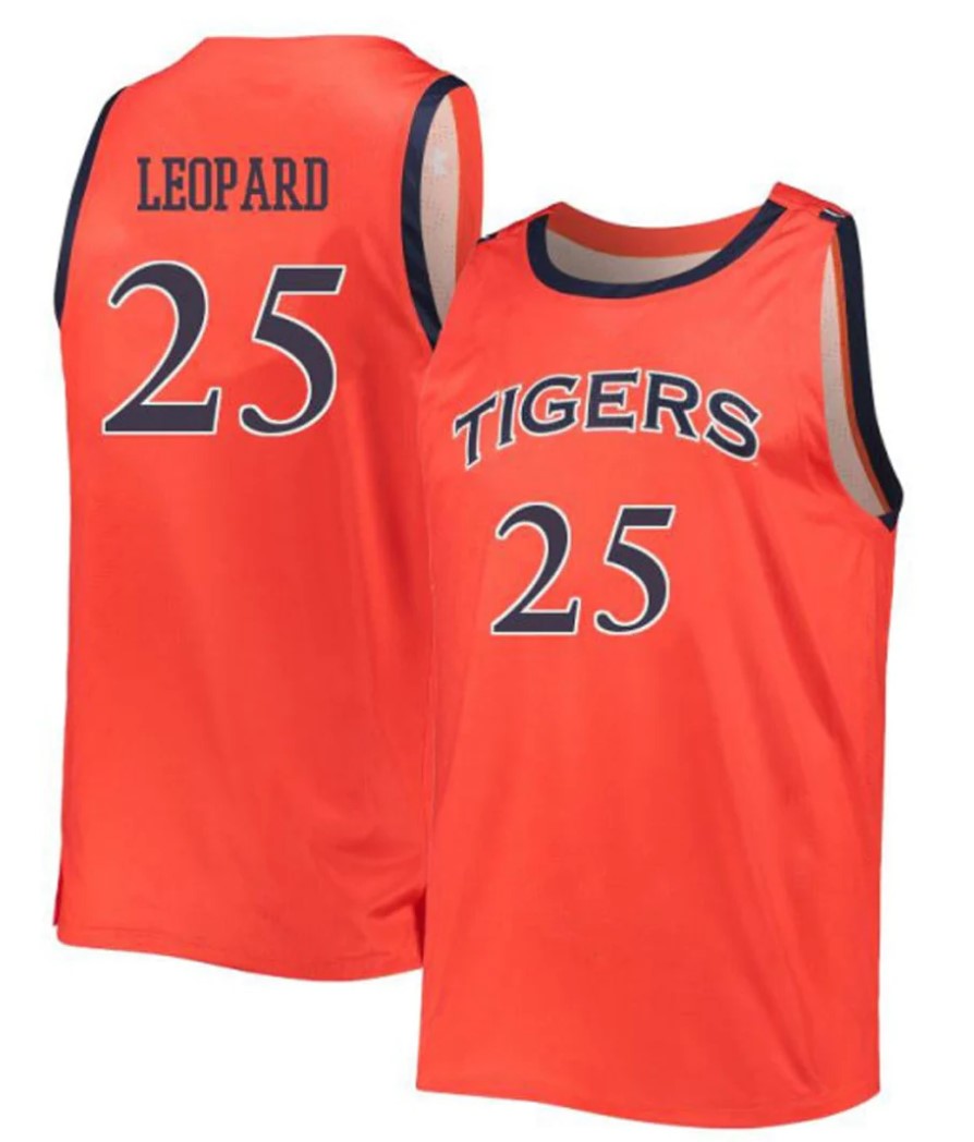 Chandler Leopard Jersey Auburn Tigers College Basketball #25