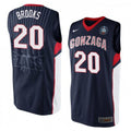 Colby Brooks Jersey Gonzaga Bulldogs College Basketball Navy #20