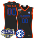 Custom Florida Gators Jersey 2025 SEC Tournament Champions Stitched Black
