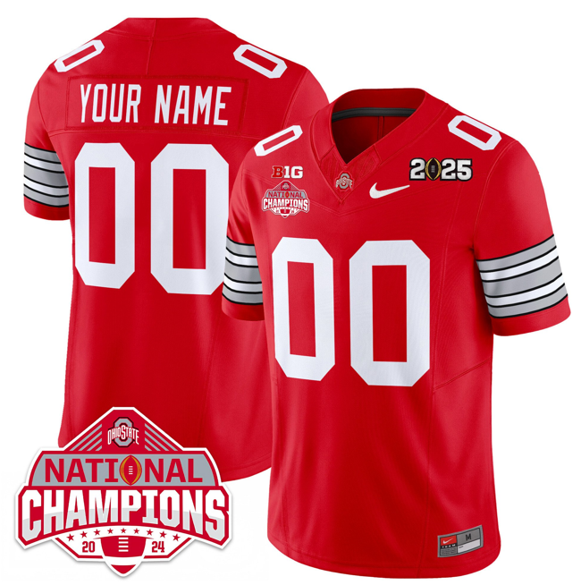 Custom Ohio State Jersey Heritage Stripe 2025 CFP Patch National Champions
