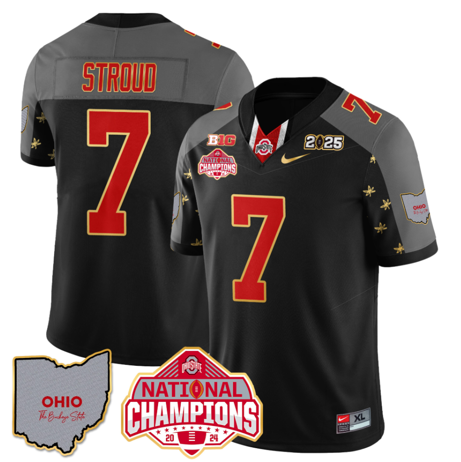 C J Stroud Jersey #7 Ohio State National Champions 2025 Patch