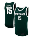 Carson Cooper Jersey #15 Michigan State Spartans NIL Basketball Green